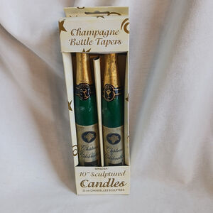 Amscan Champagne Bottle Taper Candle Set
